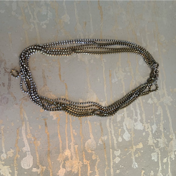 Bronze & Crystal Strand Necklace - Picture 3 of 3